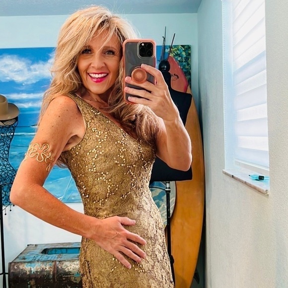 🔥Rimini by Shaw,Exquisite Sequined Stunner,Gorgeous Piece!Zip-Back,Lined,Size 4 - Picture 8 of 14